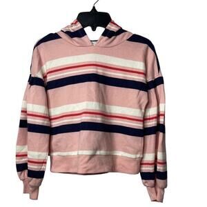 1901 Girls Striped Blouson Sleeves Hoodie Sweatshirt Size Small 7/8‎